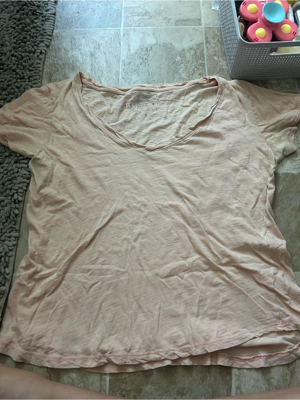 Cotton On Light Pink Women's V-Neck Tee